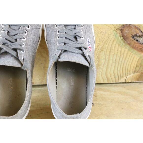 Superga Sneakers Gray Womens 8.5 Wool Blend Classic Low Top - Picture 5 of 9